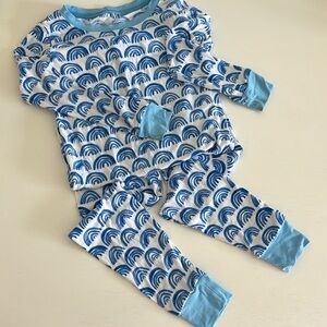 Little Sleepies Blue Rainbows Pajama Set